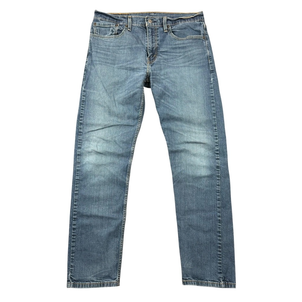 Levi's 502 Jeans Men 34x32 (33x30) Blue Regular Tapered Stretch Pants Casual